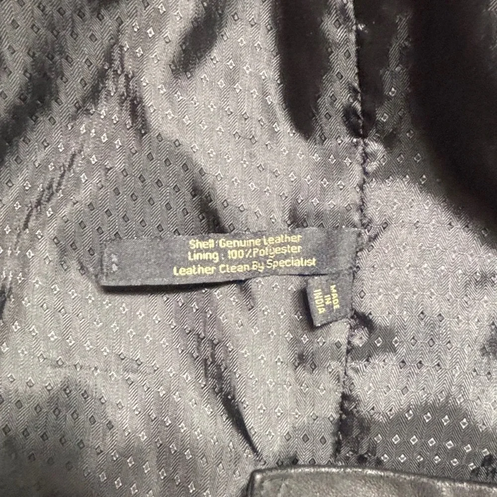 Scully Mens‎ Leather Blazer Size 44 Black Genuine Leather Soft Two Button